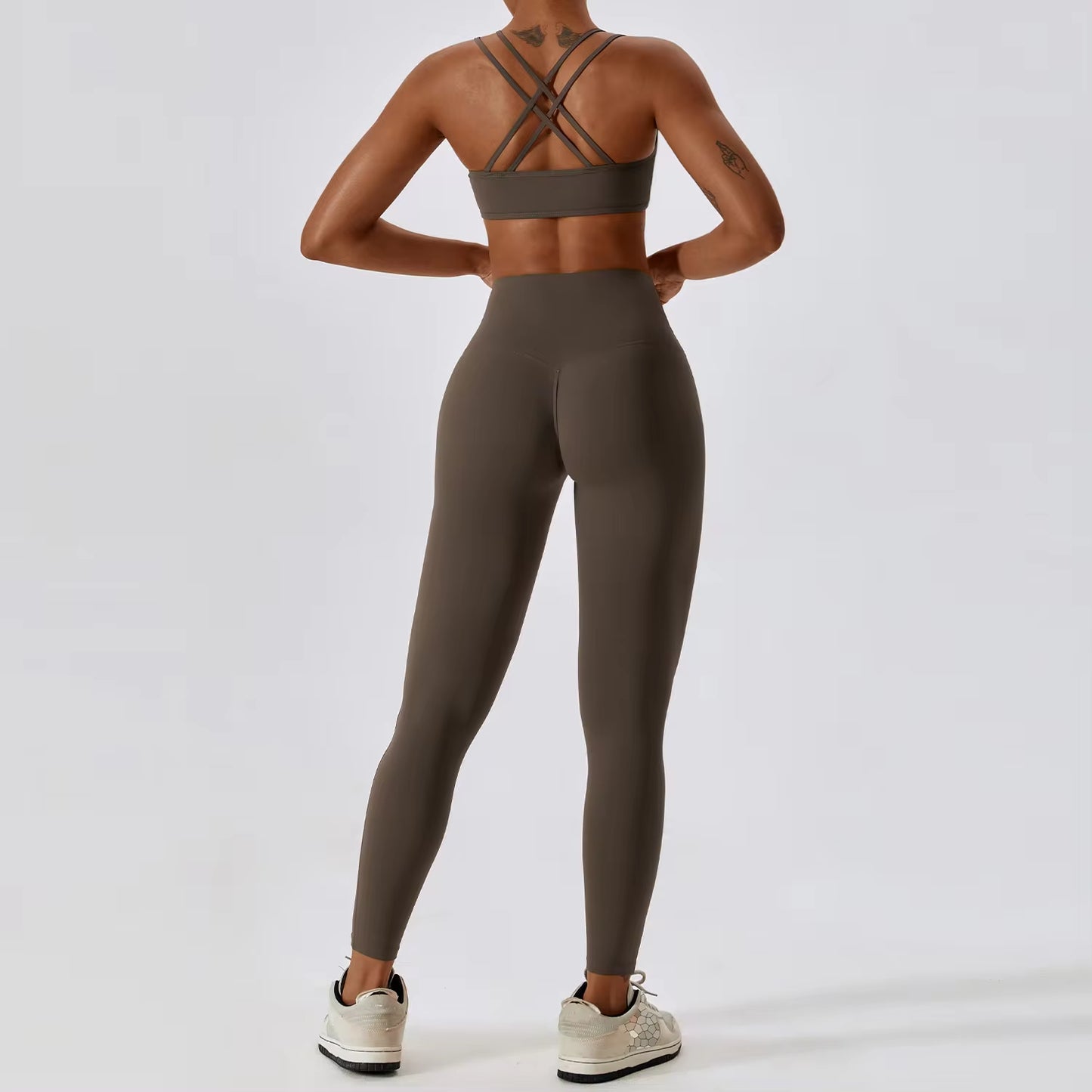 Yoga Clothing Sets Women Athletic Wear High Waist Leggings and Top Two Piece Set Seamless Gym Tracksuit Fitness Workout Outfits