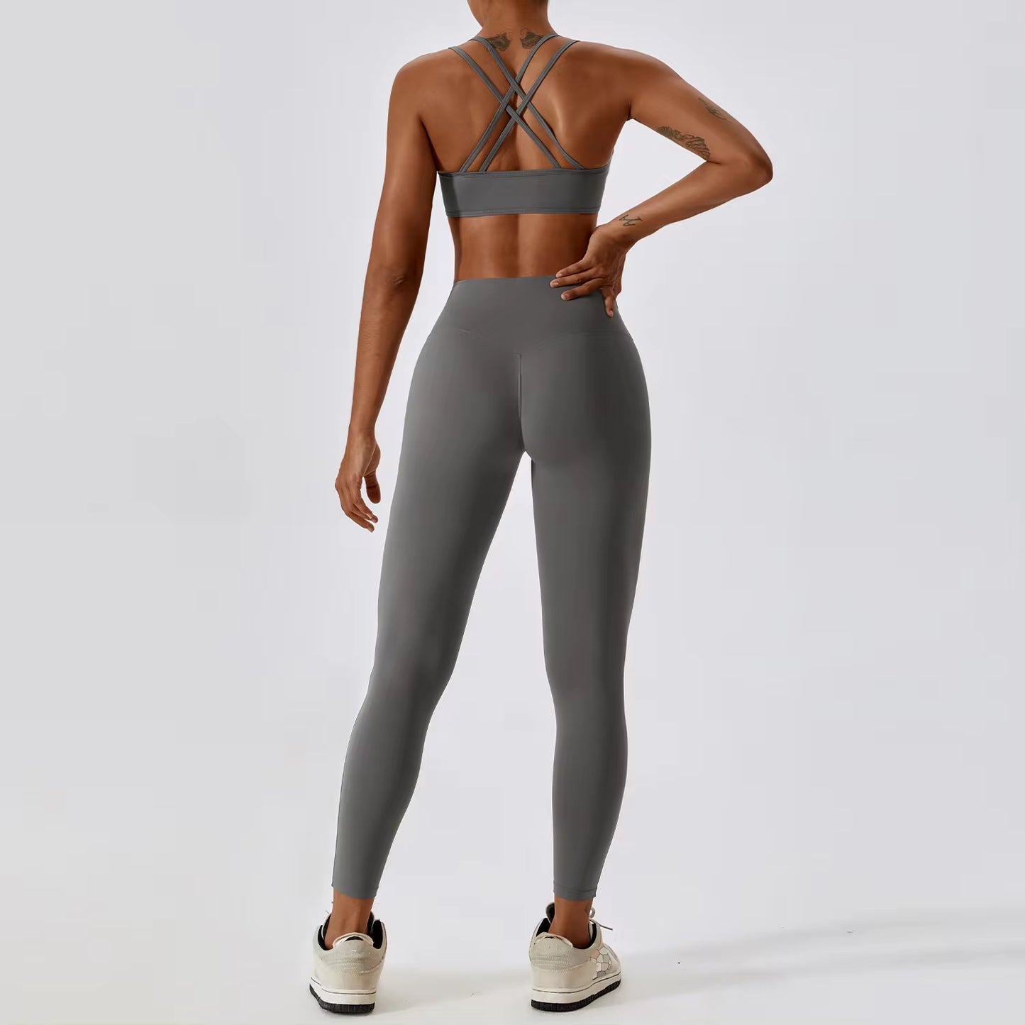Yoga Clothing Sets Women Athletic Wear High Waist Leggings and Top Two Piece Set Seamless Gym Tracksuit Fitness Workout Outfits